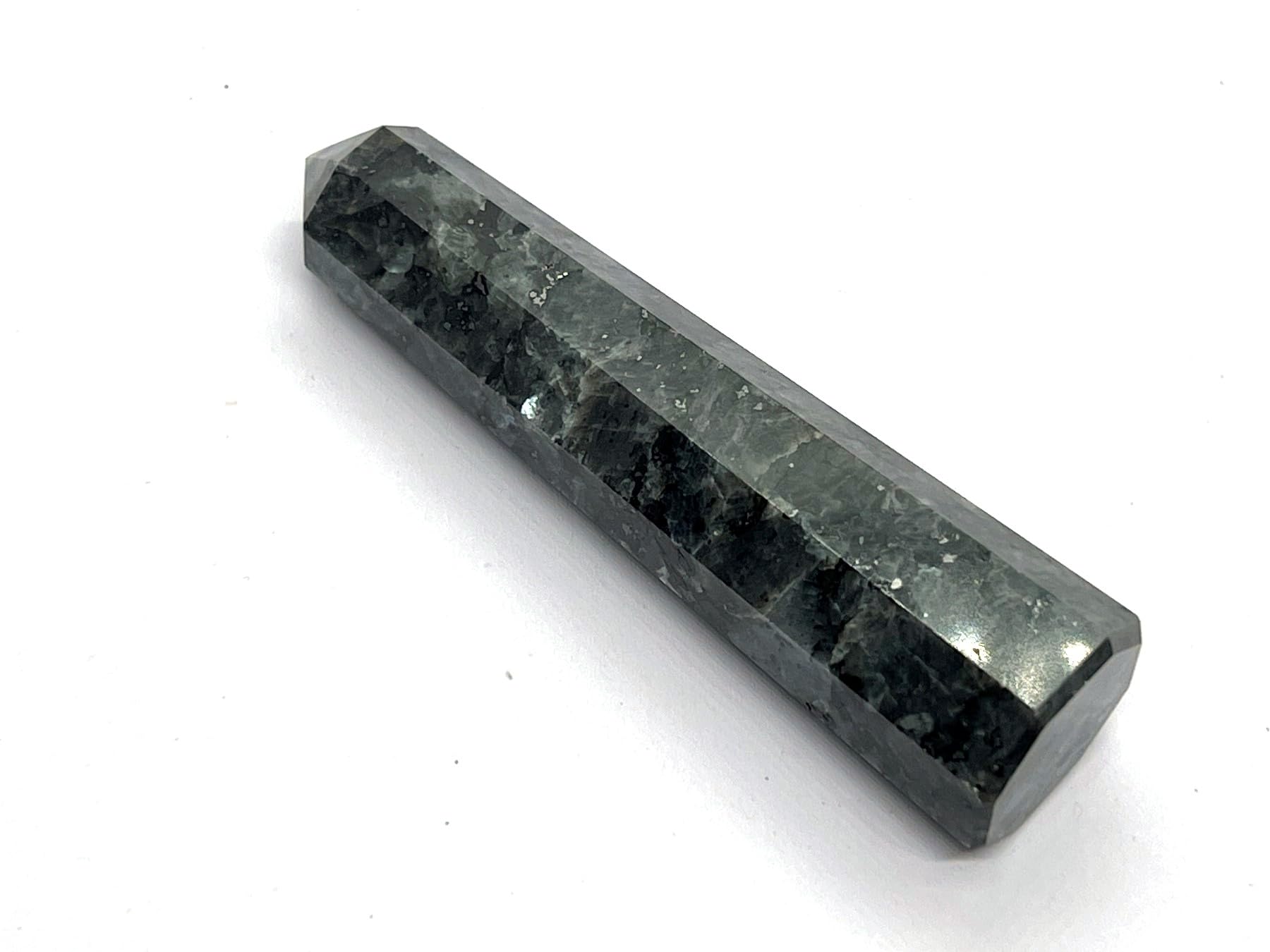 WholesaleGemShop larvikite obelisk tower veins and natural patterns