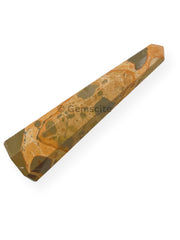 Wholesale Gem Shop Leopard Skin Obelisk 70mm close-up facets showcase unique crystal texture