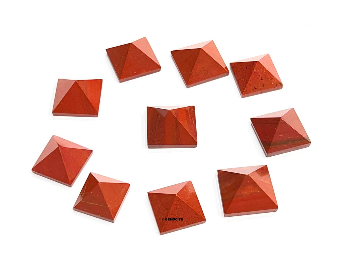 Wholesale Gem Shop Red Jasper Pyramid crystal for meditation and focus.