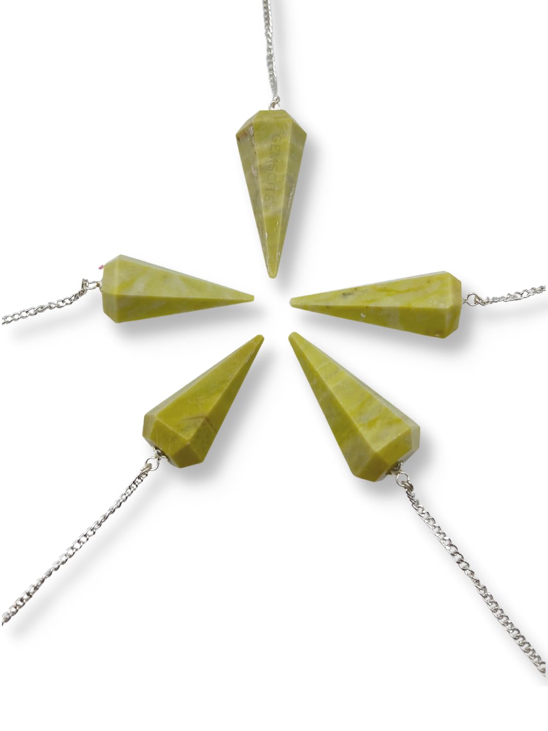 Wholesale Gem Shop serpentine pendulum packaging display showing thoughtful gifting