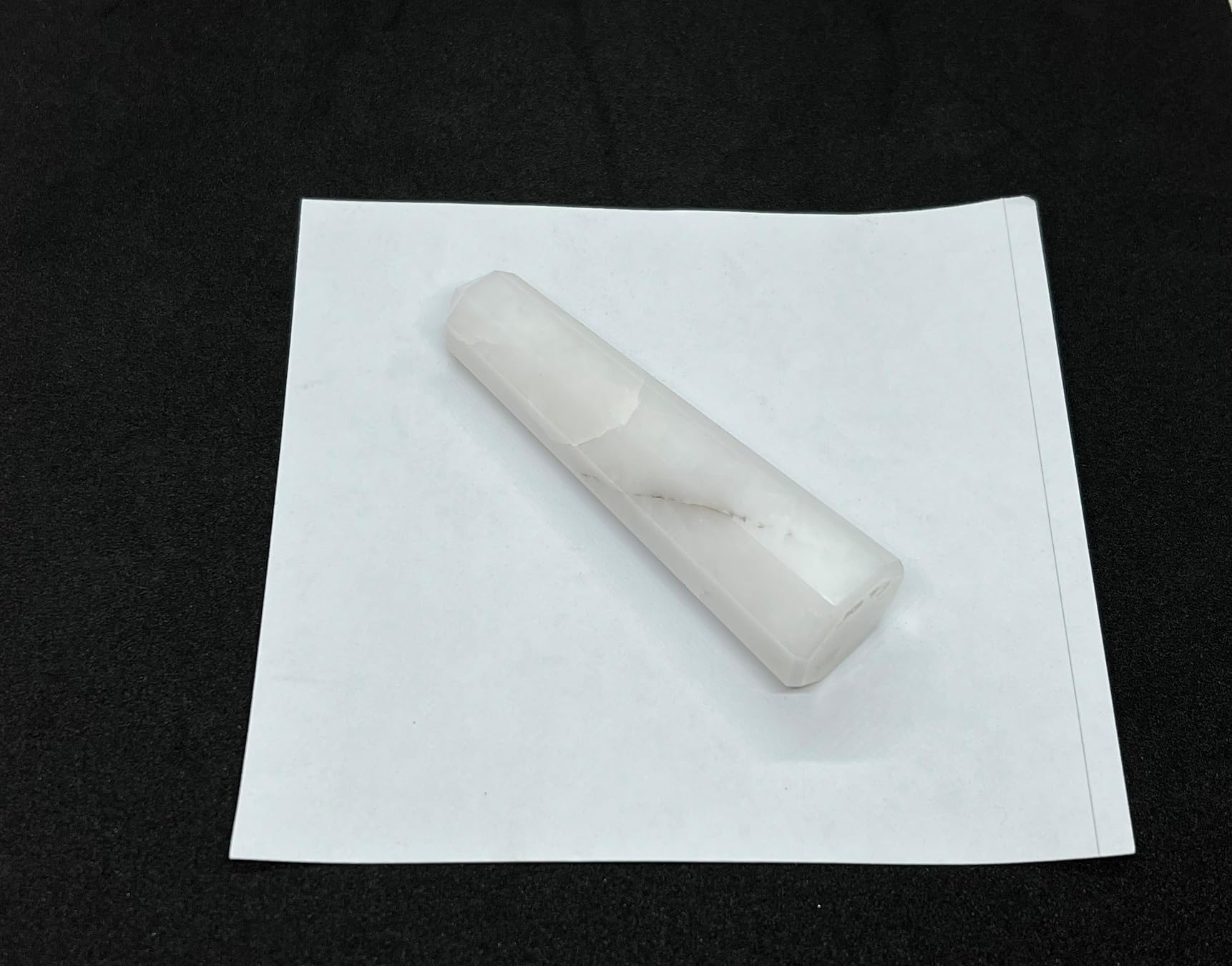 WholesaleGemShop Snow Quartz Obelisk 70mm energy field ideal for focus and balance