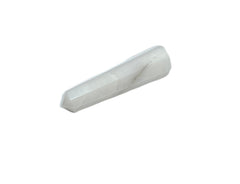 WholesaleGemShop Snow Quartz Obelisk 70mm front view emphasizing natural facets for meditation