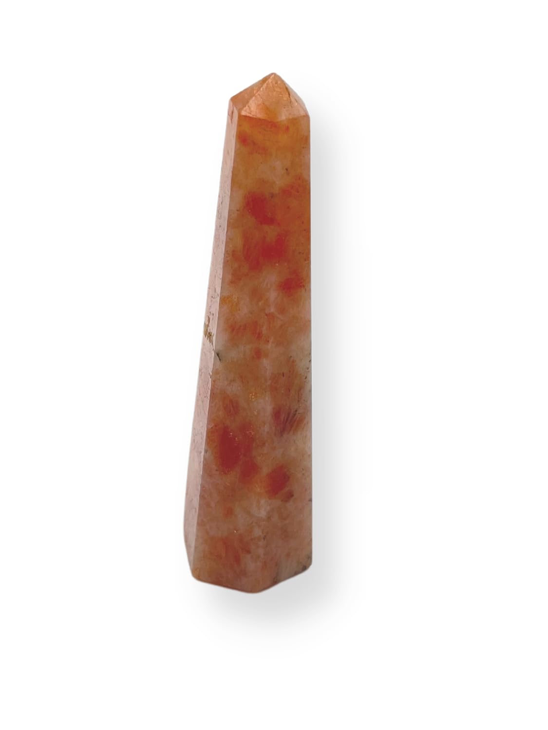 Wholesale Gem Shop sunstone obelisk 70mm for grounding meditation.