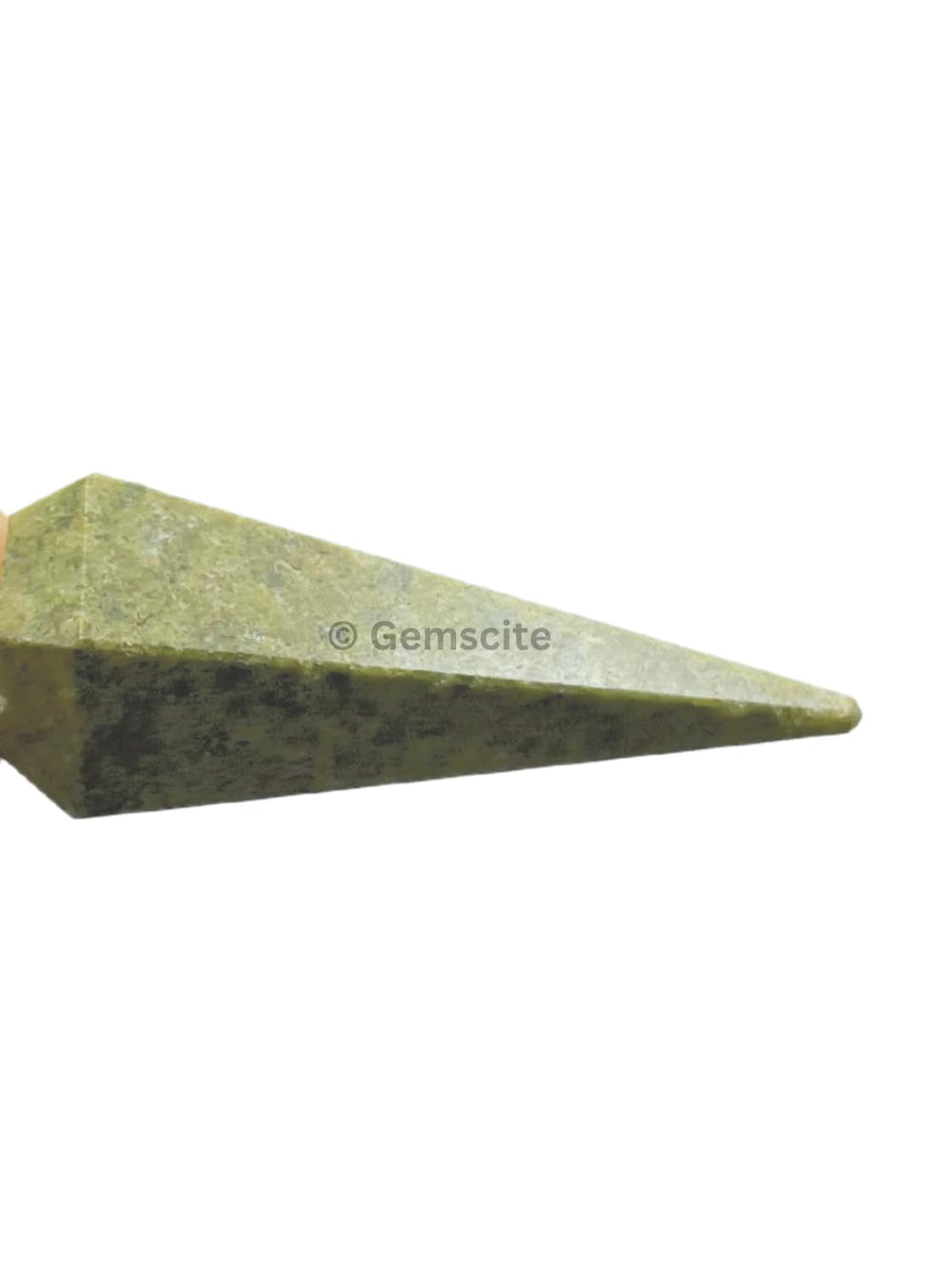 Wholesale Gem Shop Vesuvianite pendulum in velvet pouch for mindful dowsing