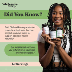 Wholesome Story DIM Women pomegranate-blend emphasizes antioxidant power.