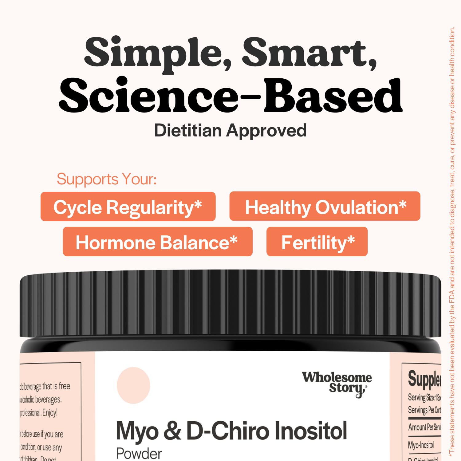 Wholesome Story powder scoop shows precise serving portioning for consistent daily intake.