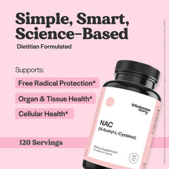 Wholesome Story NAC 600 mg capsules pack arranged for easy daily use