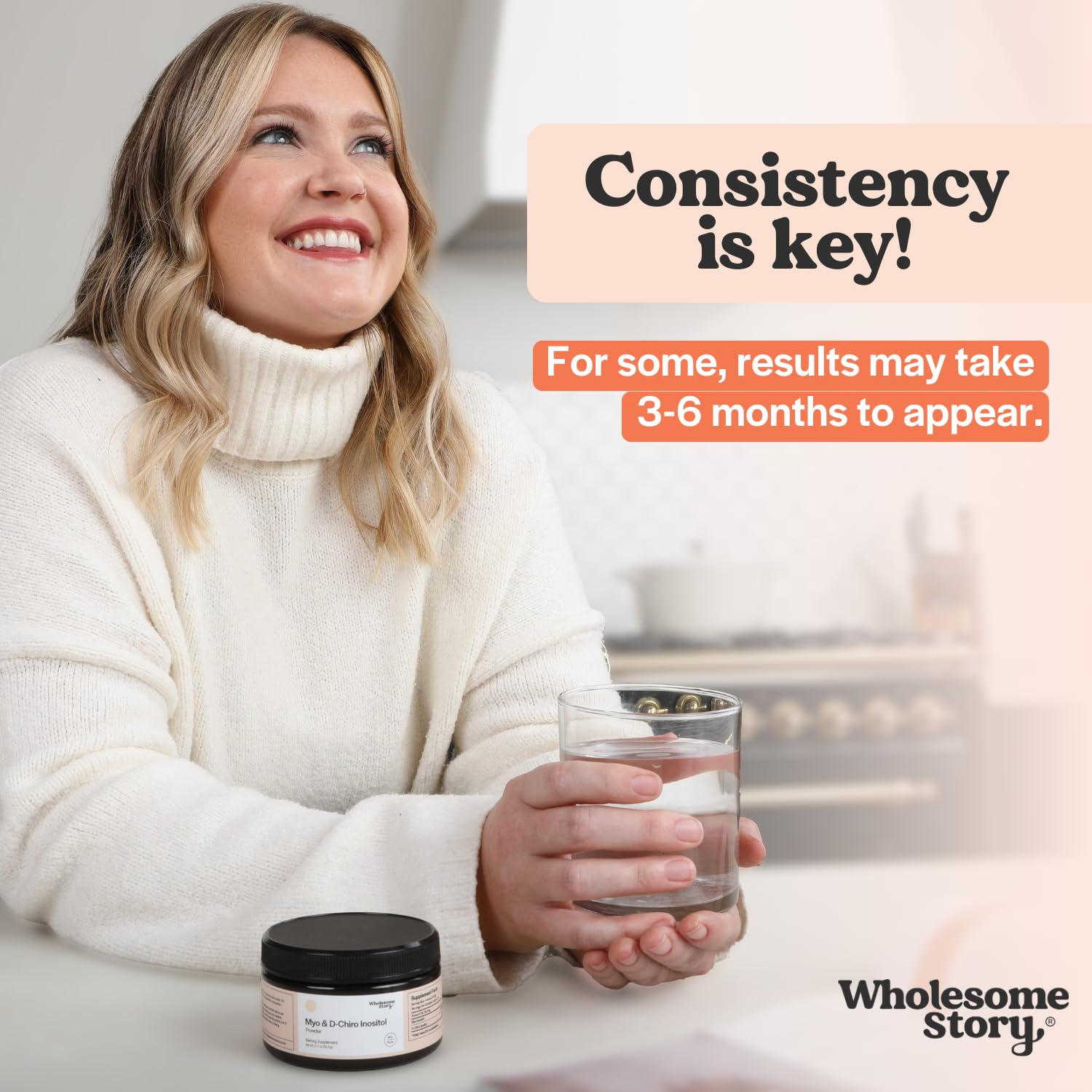 Wholesome Story purity-award logo highlights clean-label commitment.