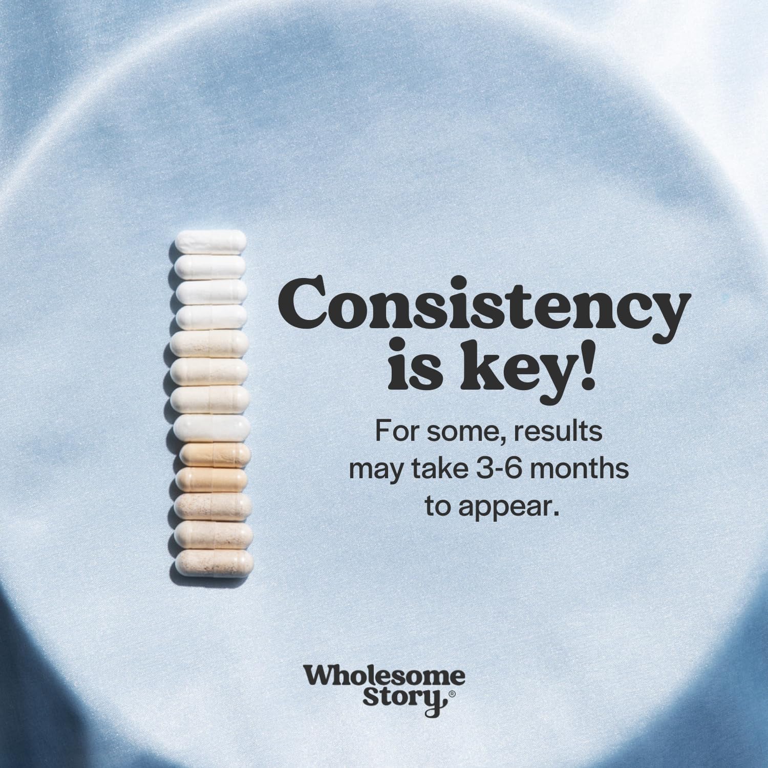Wholesome Story Vegan plant-derived capsules for clean label nutrients.