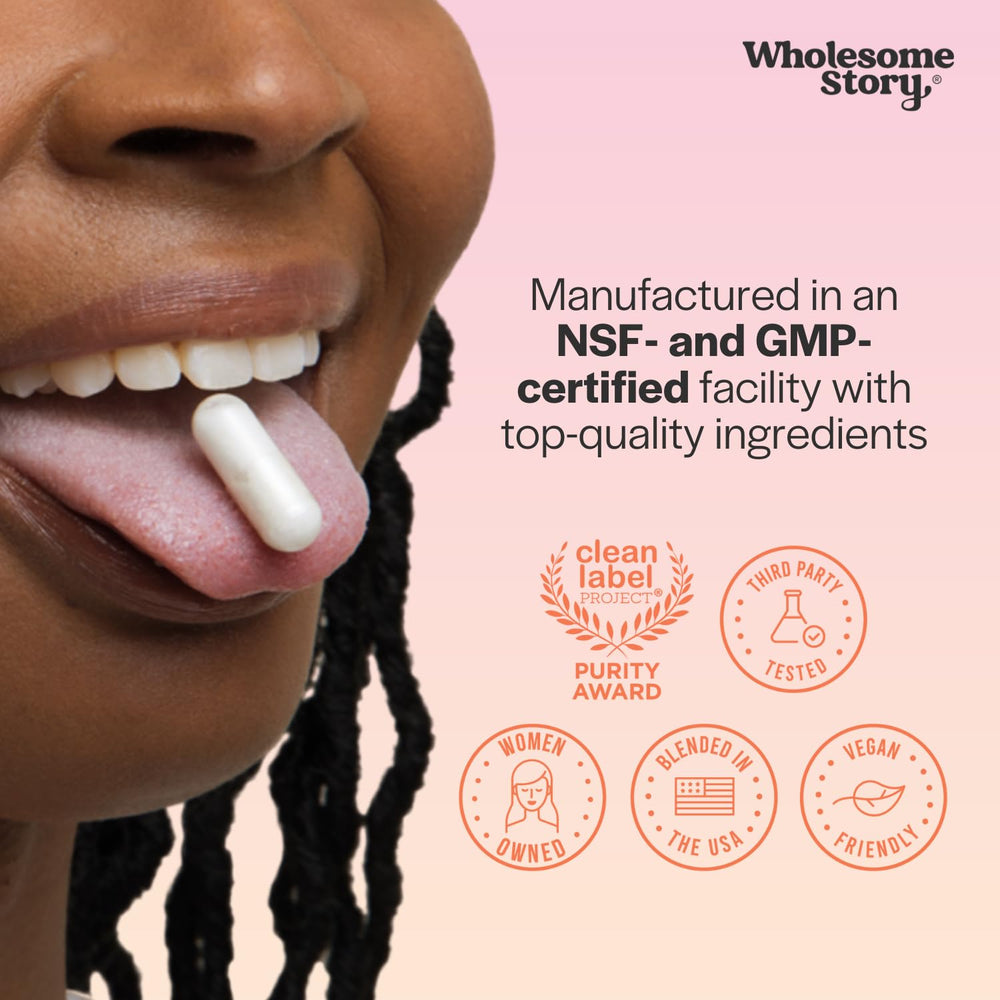 Wholesome Story Vitamin D3 capsules bottle emphasizing mood and metabolic health.