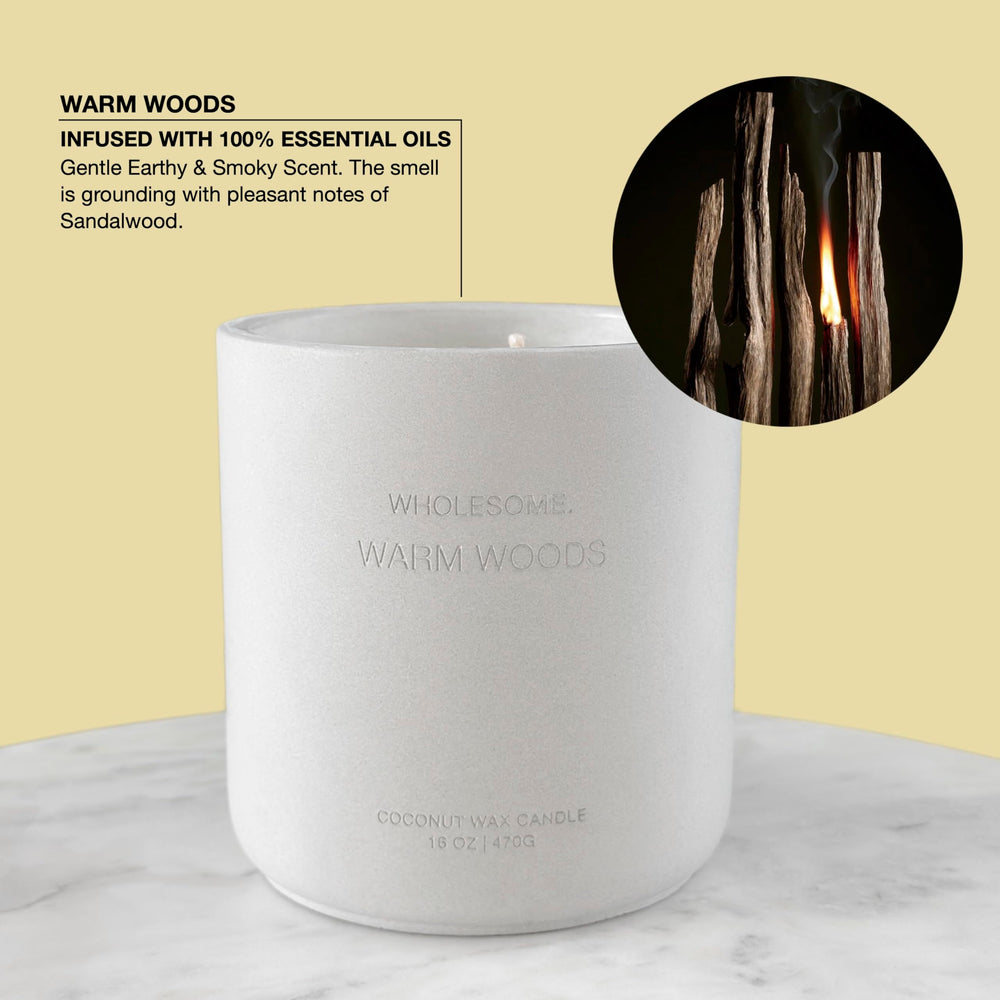 Close-up of the concrete jar highlights sturdy design and stylish home decor.