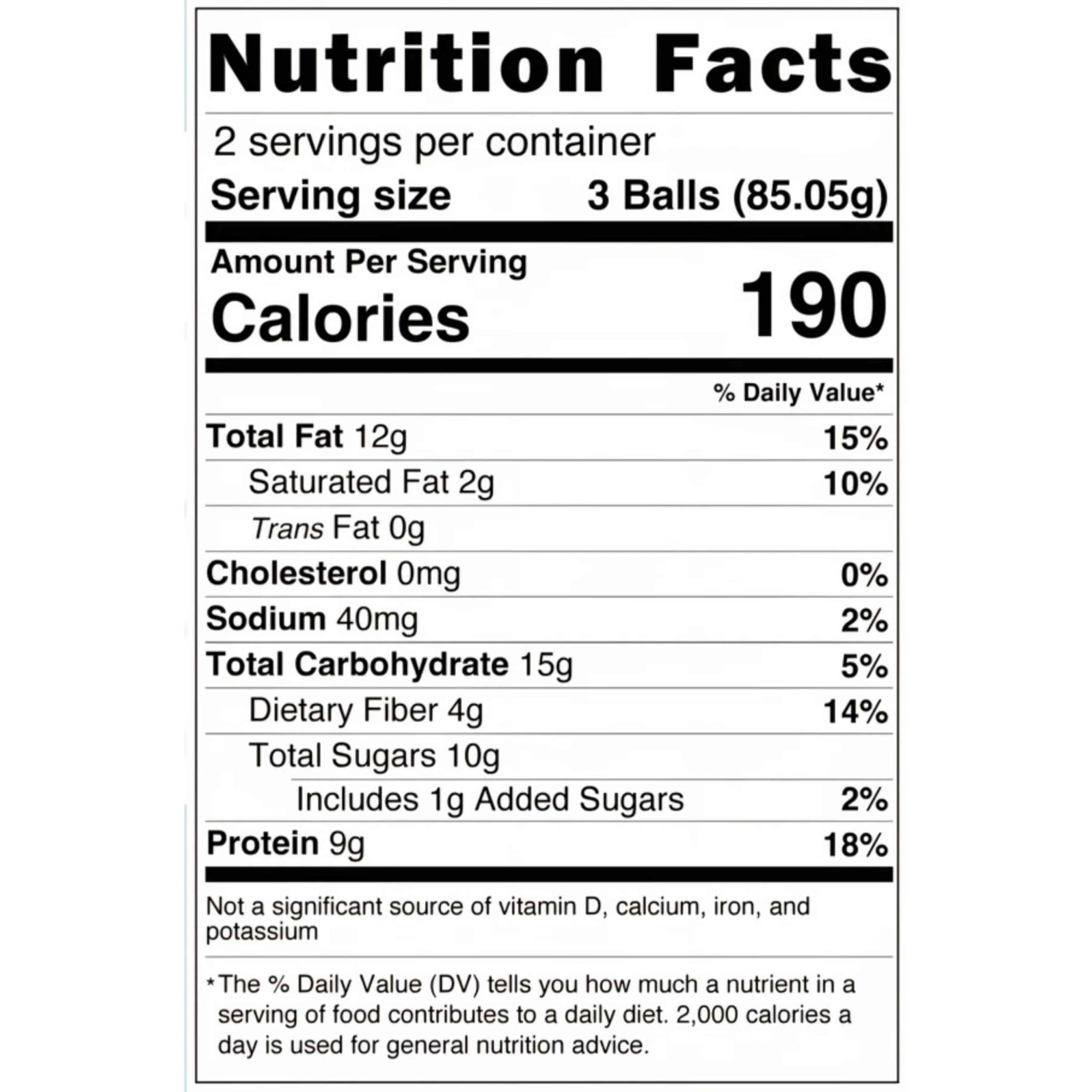 Wholly Balls Chocolate bites close-up—gluten-free snack