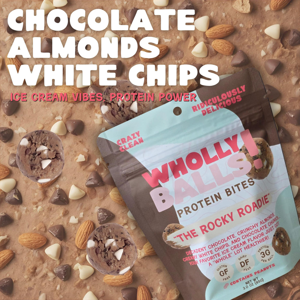 Wholly Balls Mocha Hazelnut bites in hand—energizing post-workout option