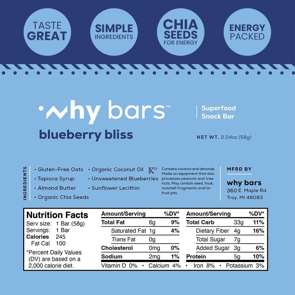 Why Bars bar close-up texture highlighting wholesome ingredients