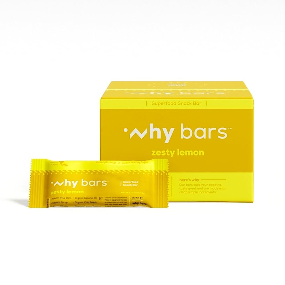 Why Bars Zesty Lemon bar packaging ready for on-the-go fueling.