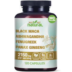 Why Not Natural 4-in-1 capsules bottle front for daily energy and balance.