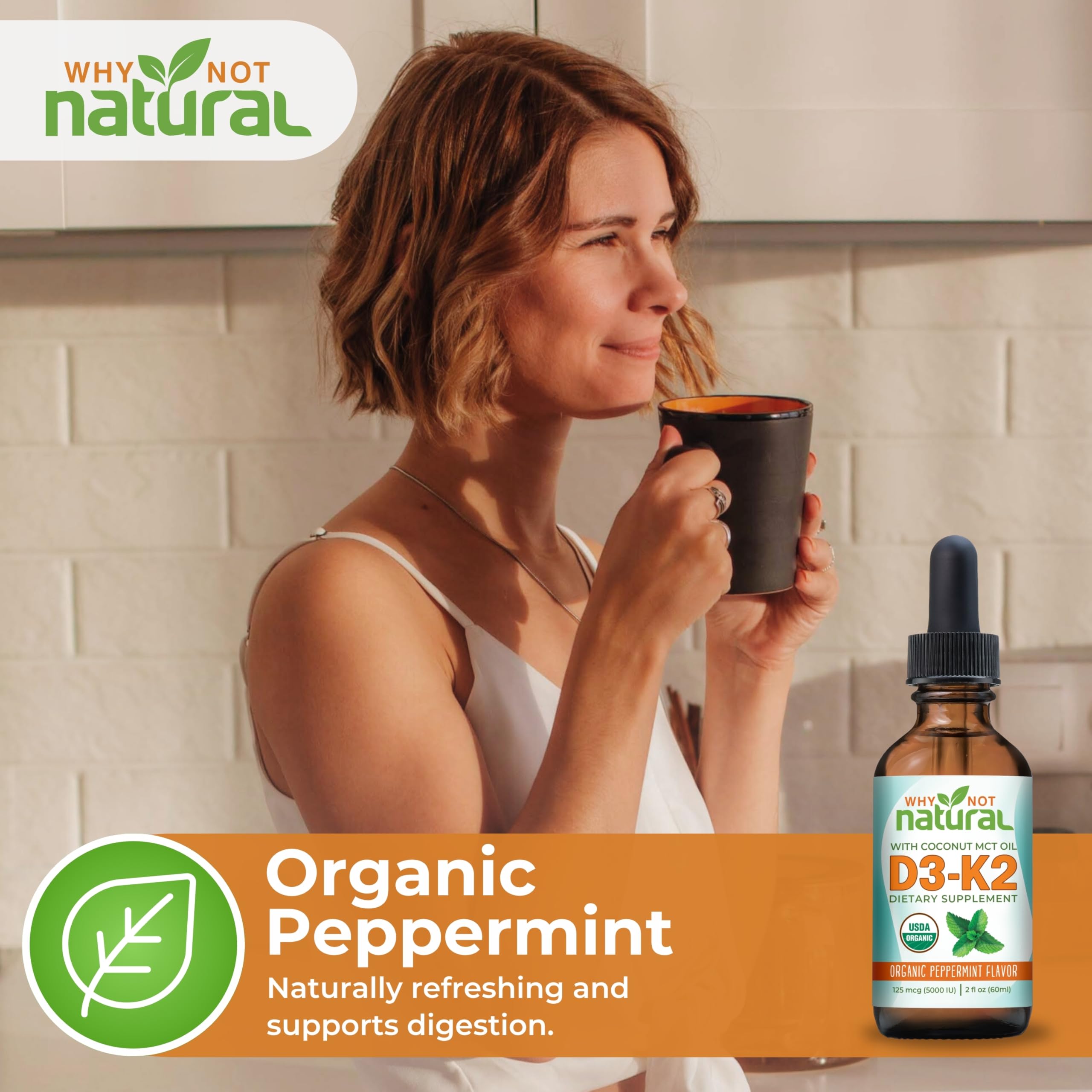 Why Not Natural daily-use setup with glass of water for convenient intake