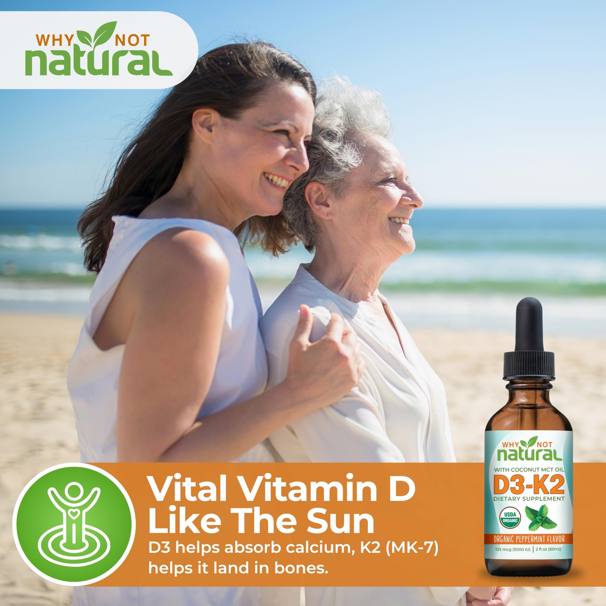 Why Not Natural D3 K2 with MCT oil demonstrates coconut-based fat-soluble vitamin base