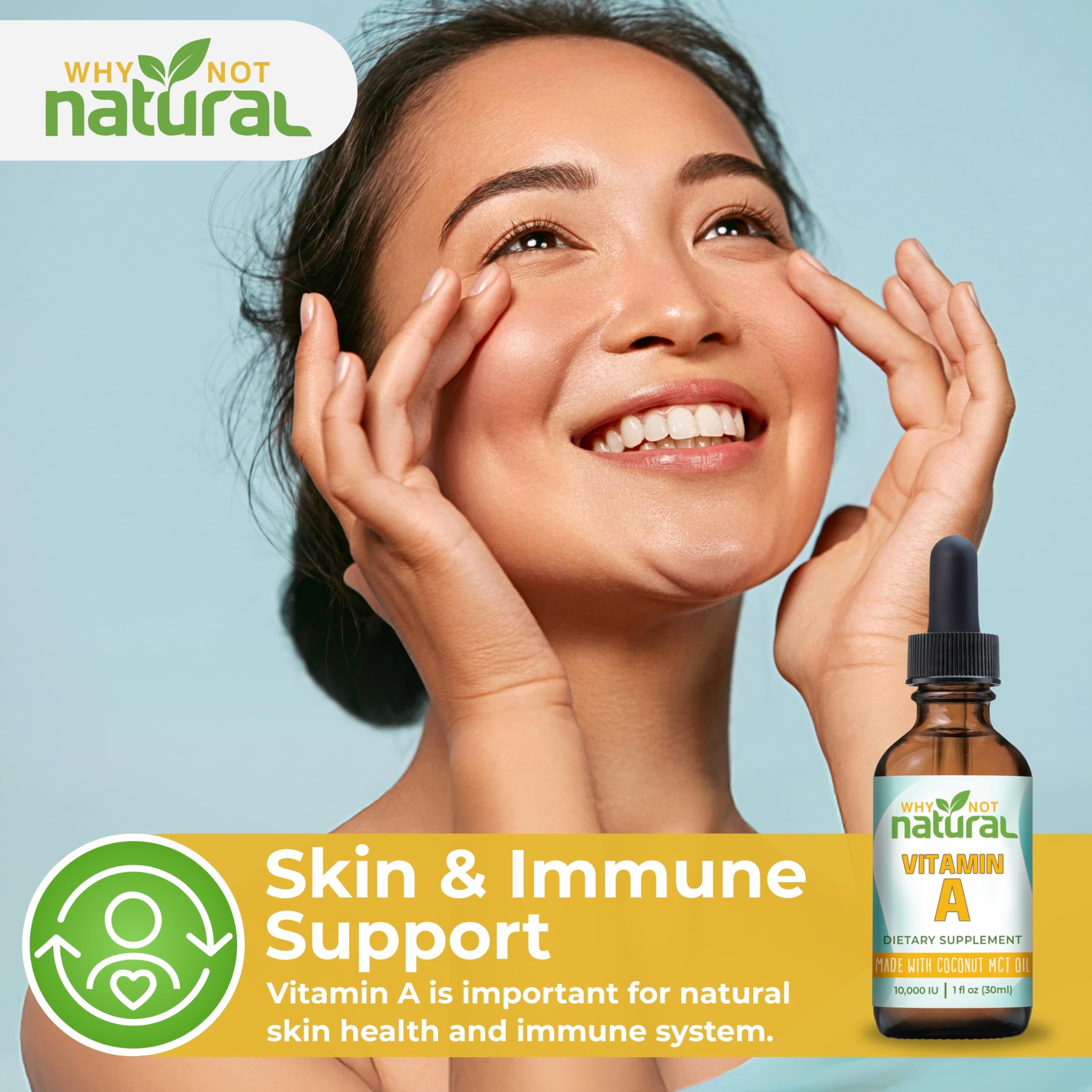 Why Not Natural Vitamin A Drops application under the tongue for sublingual use