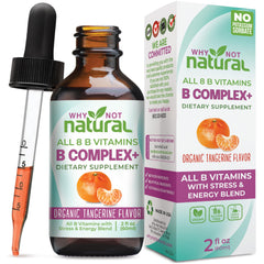 Why Not Natural Vitamin B Complex liquid drops bottle highlighting energy support
