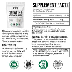WHYZ Creatine scoop resting in powder for easy measurement.