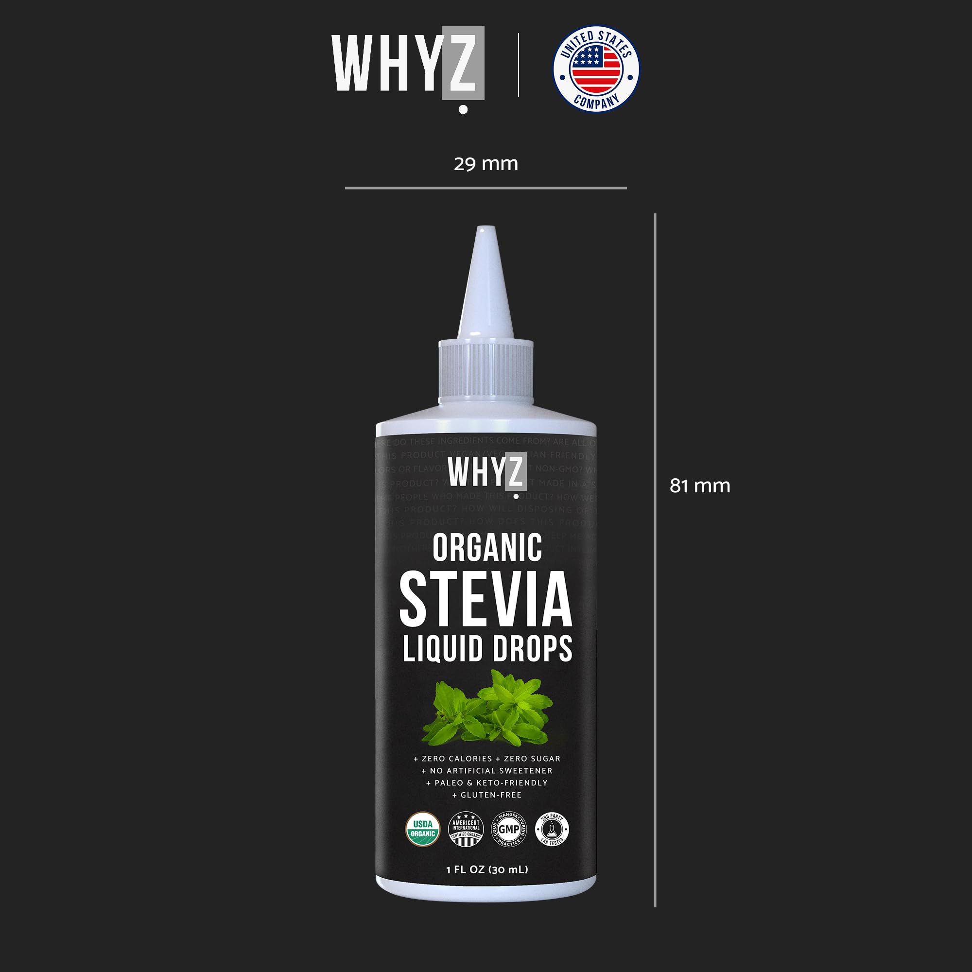 WHYZ 1 oz bottle yields 220+ servings.