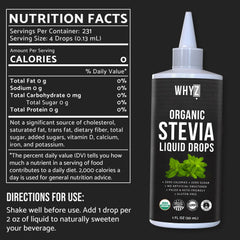 WHYZ liquid stevia gives lasting flavor with no aftertaste.