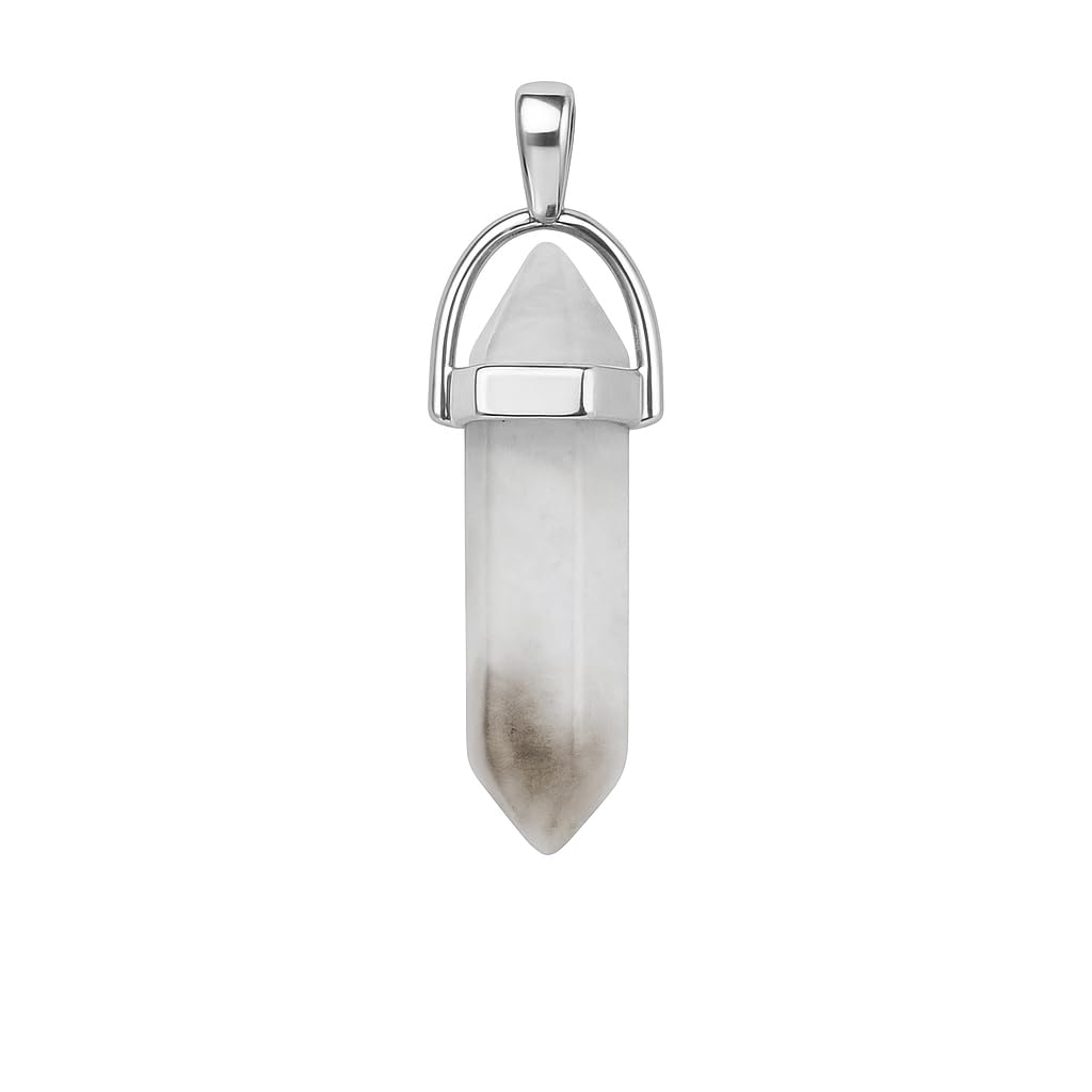Wiccan Smoky Quartz pendant in meditation scene promoting calm and focus.