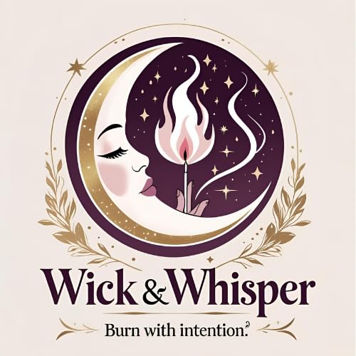 Wick & Whisper Astranova candle black label glow enhances atmosphere.