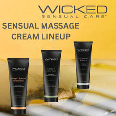 Wicked Sage+Sea Salt Massage Cream hand application—smooth glide for self-care routines