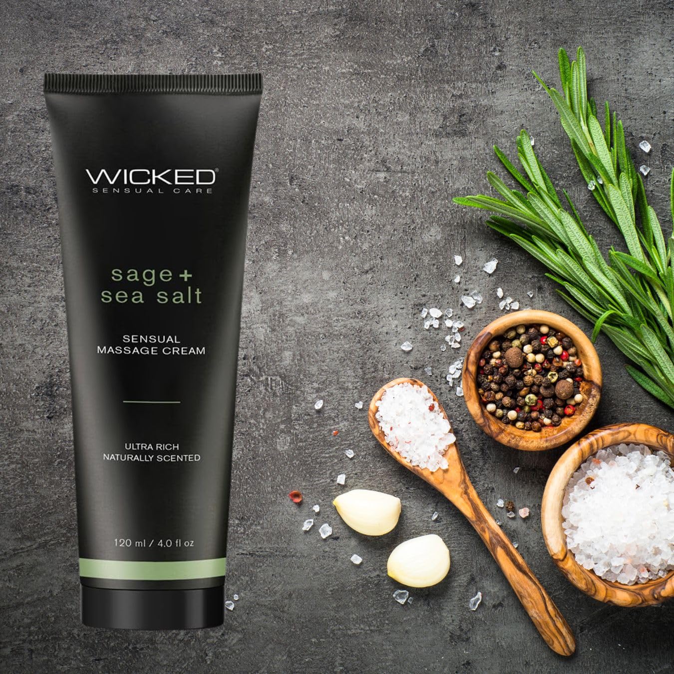 Wicked Sage+Sea Salt Massage Cream spa scene—at-home pampering and relaxation