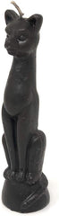Wickypicky Black Lucky Cat Candle on an altar for good luck and protection.