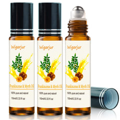Wigarjur frankincense roll-on bottle highlighting rich aroma for calming moments.