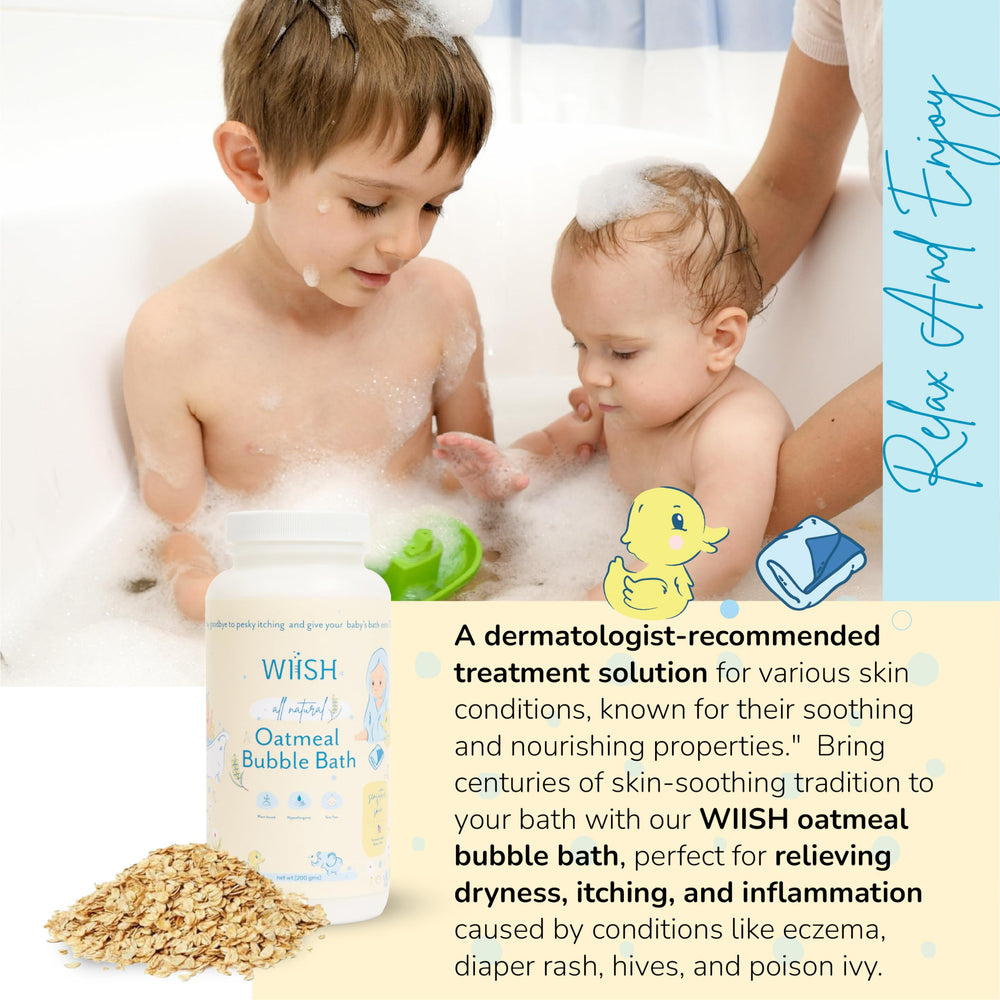 WIISH in-bath water scene demonstrates mild cleansing for delicate skin.