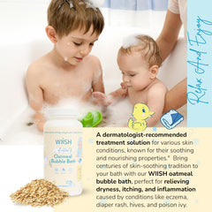 WIISH in-bath water scene demonstrates mild cleansing for delicate skin.
