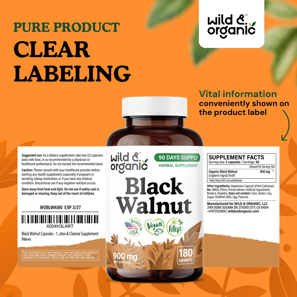 Wild and Organic symbol confirms vegan and non-GMO standards