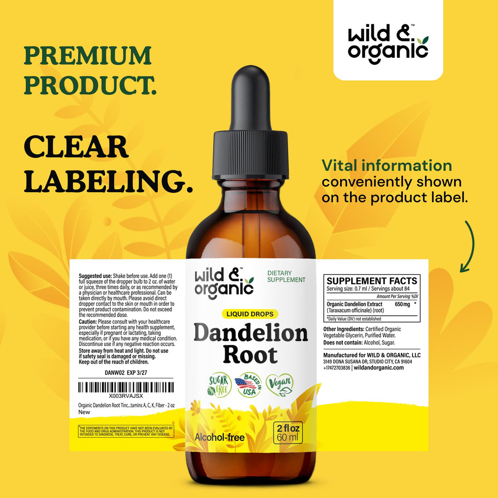 Wild & Organic Dandelion Root daily-use scene showing simple routine
