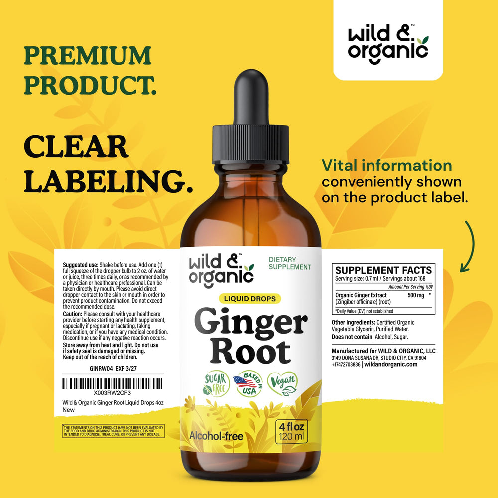 Lifestyle scene with ginger drops on a kitchen counter for daily use.