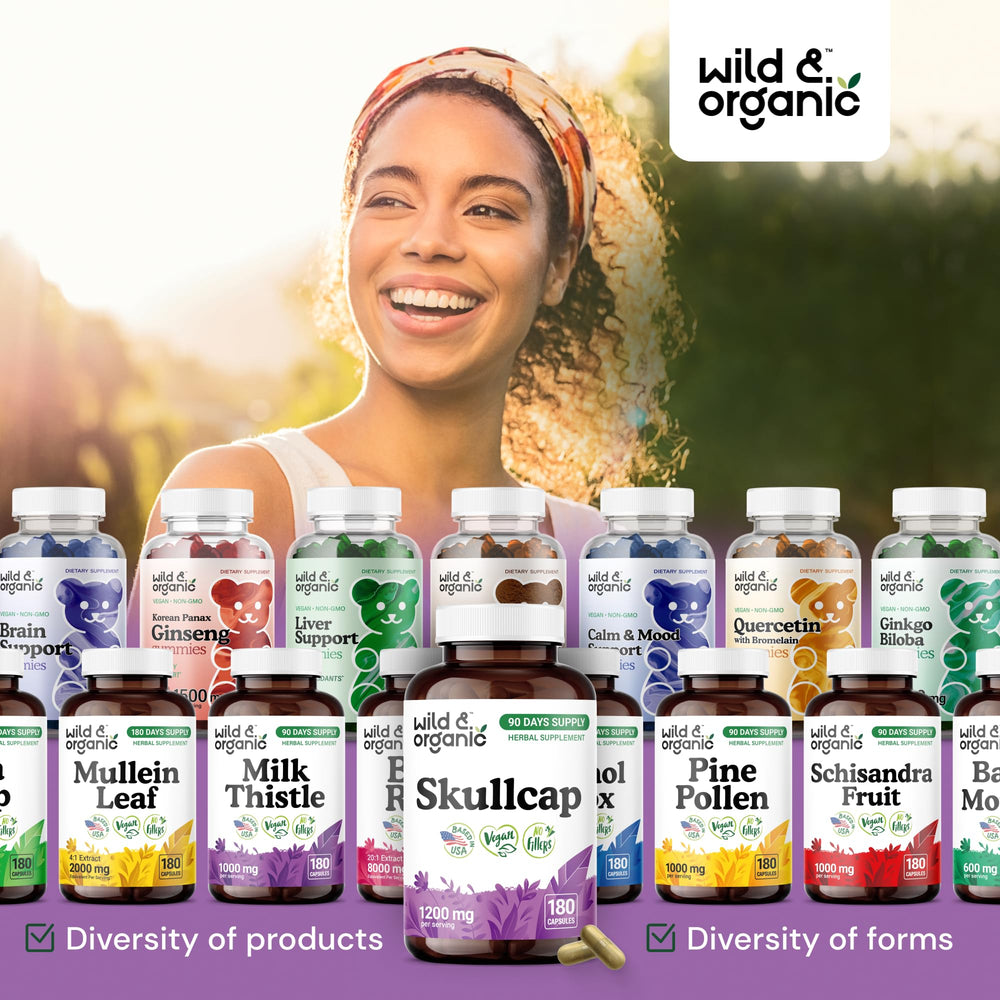 Wild & Organic ingredients list highlighting absence of artificial additives.