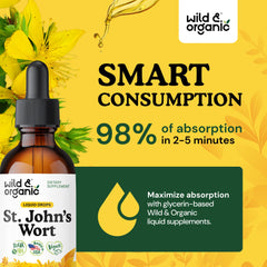 Herb-rich tincture image emphasizes St. John's Wort content.