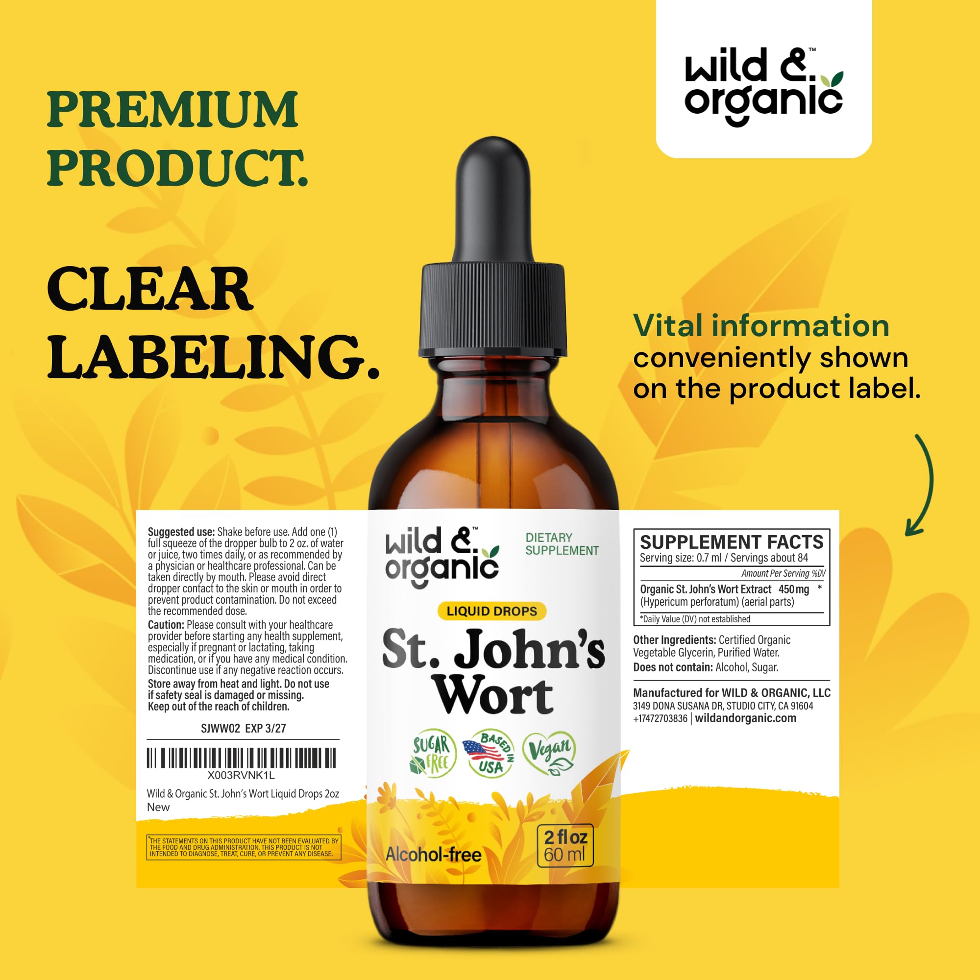 Eco-friendly branding signals clean, vegan formulation and sustainable sourcing.