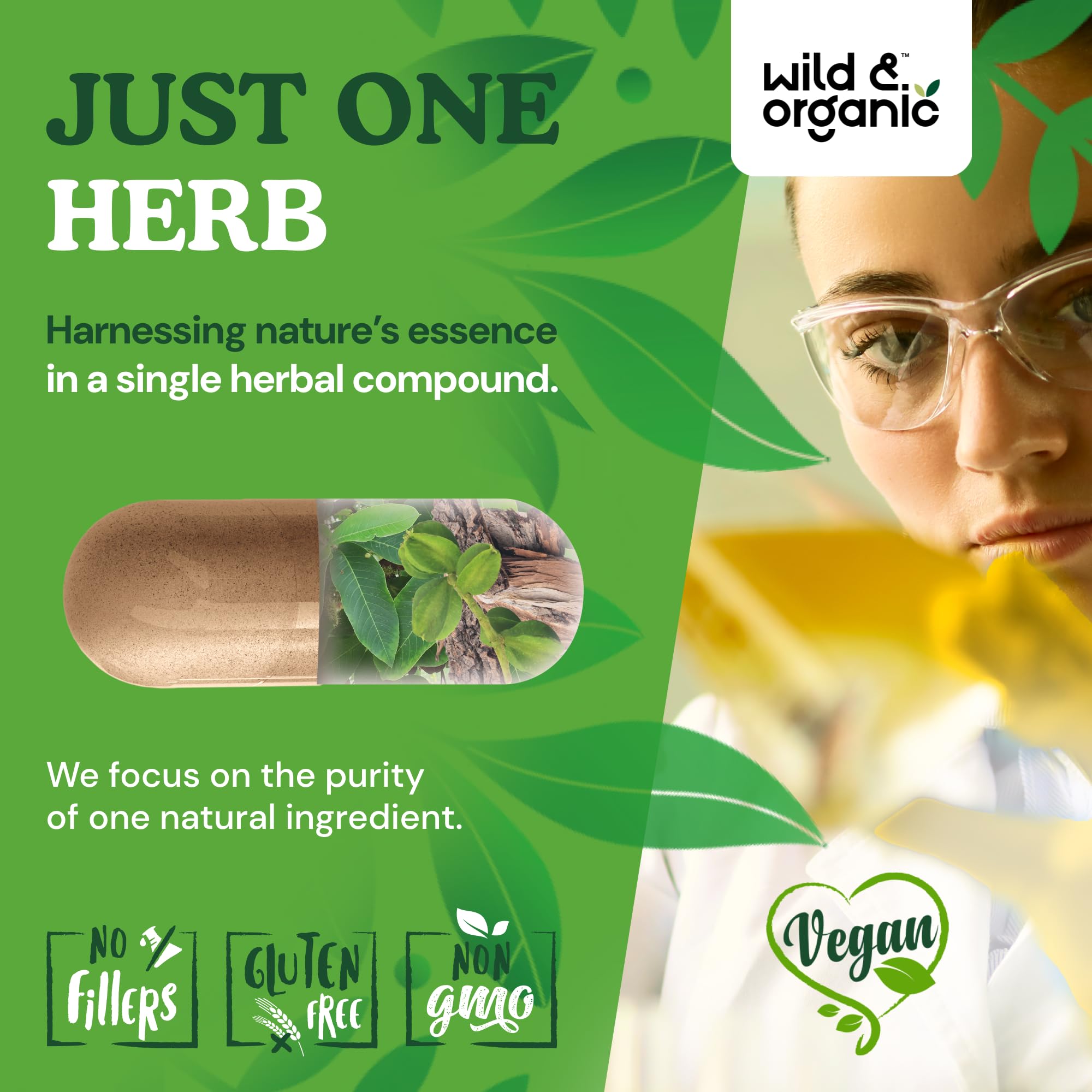 Vegan capsule coating signals plant-based, clean formula.