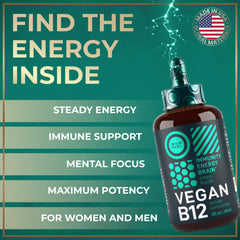 Sublingual application under the tongue with WILD FUEL B12 drops
