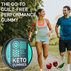 WILD FUEL MCT Gummies cherry gummies in open jar for on the go