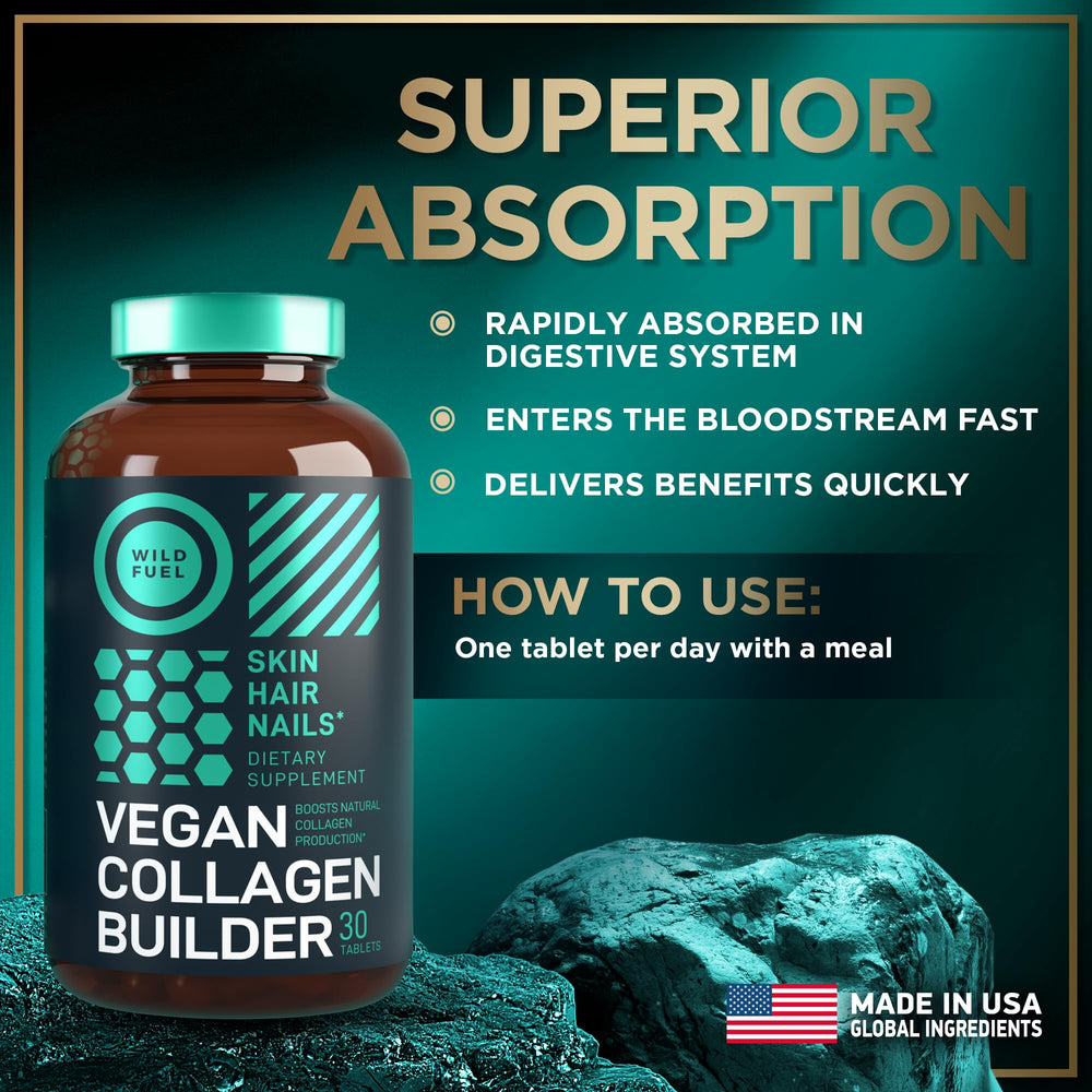 Scene featuring organic ingredients used in WILD FUEL Vegan Collagen Builder.
