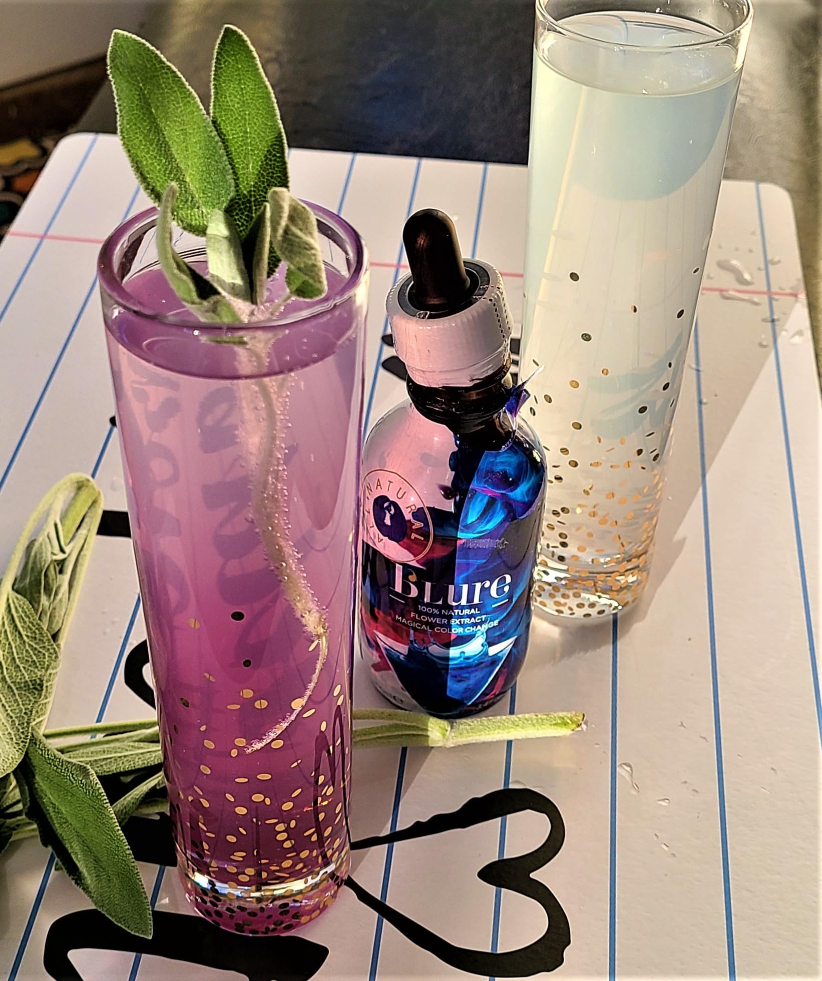 Wild Hibiscus B’Lure bottle closeup highlights three-ingredient formula.
