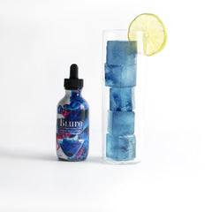 Wild Hibiscus B’Lure color-change cocktail demonstrates blue to purple transition.