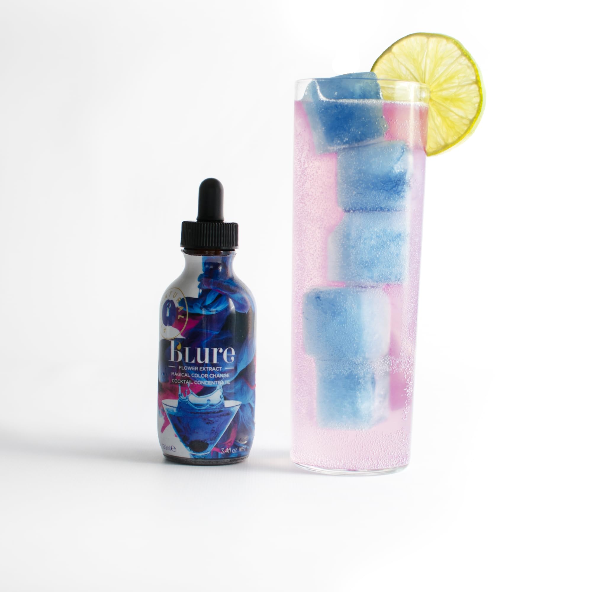 Wild Hibiscus B’Lure sparkling wine moment with playful color swirl.