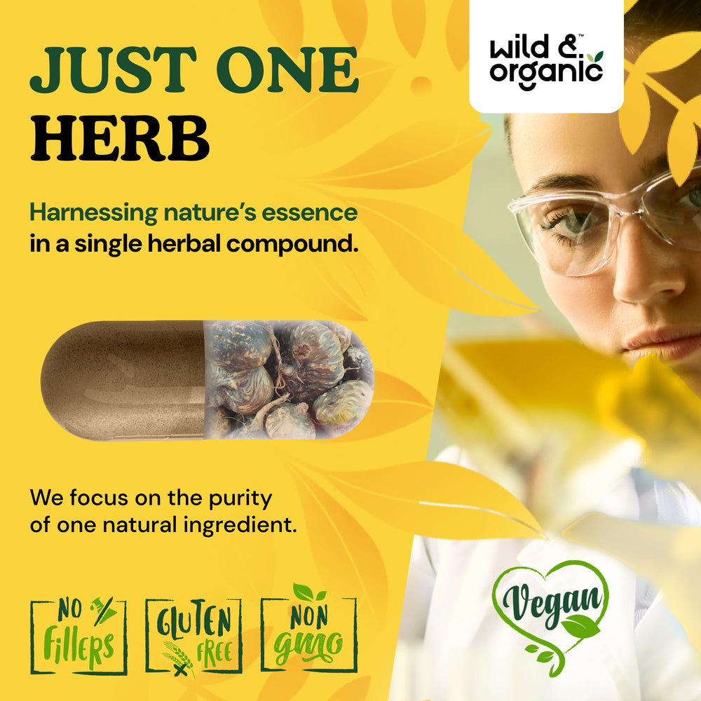 Wild & Organic Black Maca packaging on shelf communicates a 90-day supply