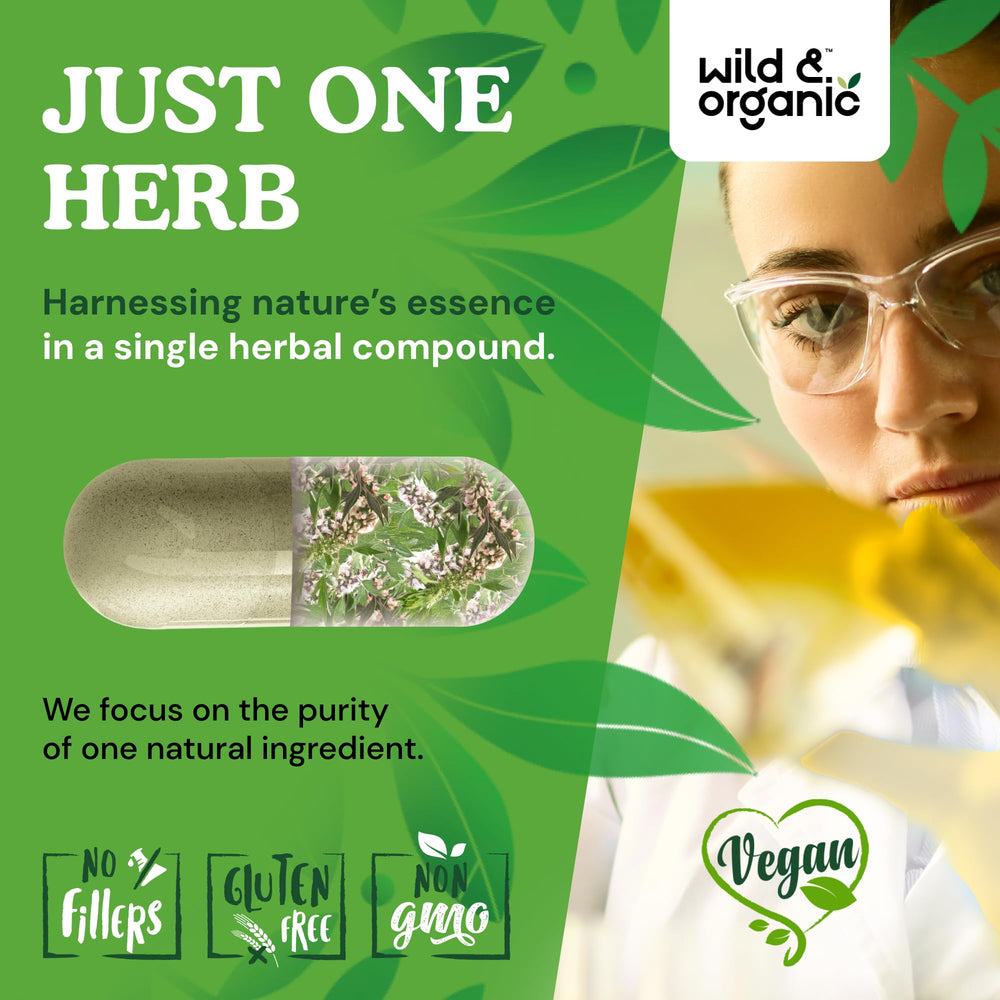 Wild & Organic bottle illustrating a 30-day supply